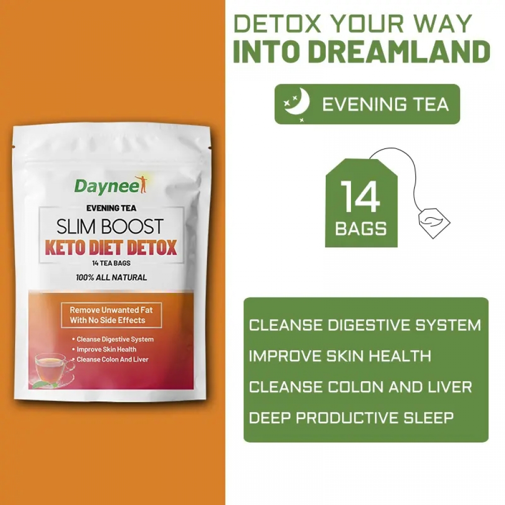 Переваги чаю Slim Boost Keto diet detox Evening tea Daynee